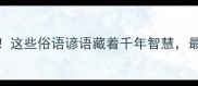 黄河冷知识这些俗语谚语藏着千年智慧最后一个绝了