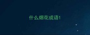 什么烟花成语