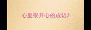 心里很开心的成语