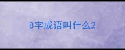8字成语叫什么
