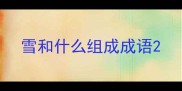 雪和什么组成成语