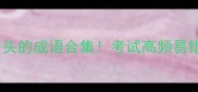 去掉成语开头的成语合集考试高频易错题全