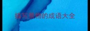 描写景物的成语大全
