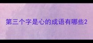 第三个字是心的成语有哪些