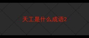 天工是什么成语