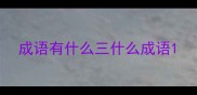 成语有什么三什么成语