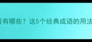 也打头的成语有哪些这5个经典成语的用法与深层含义