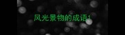 风光景物的成语