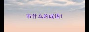 市什么的成语