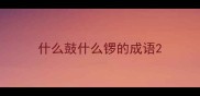 什么鼓什么锣的成语
