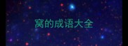 窝的成语大全