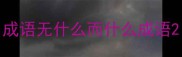 成语无什么而什么成语