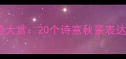 秋日成语大赏20个诗意秋景表达及用法