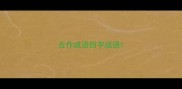 合作成语四字成语