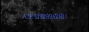 人生哲理的成语
