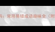 语言中的智慧密码常用易错成语趣味全附100例实战应用