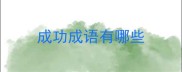 成功成语有哪些