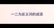 一二为反义词的成语