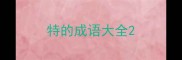 特的成语大全