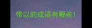 带以的成语有哪些