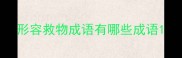 形容救物成语有哪些成语