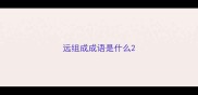远组成成语是什么