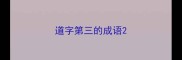 道字第三的成语