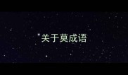 关于莫成语